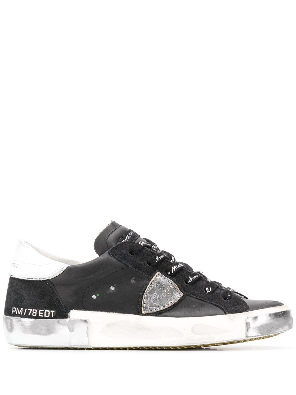 Prsx Low Sneakers In Black Leather