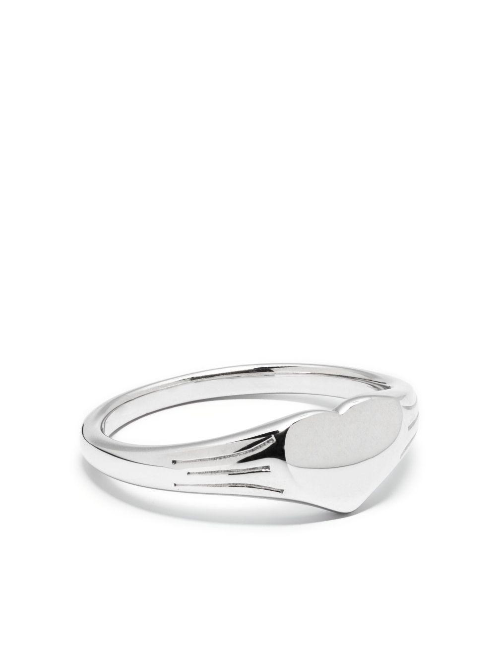 Heart engraveable ring