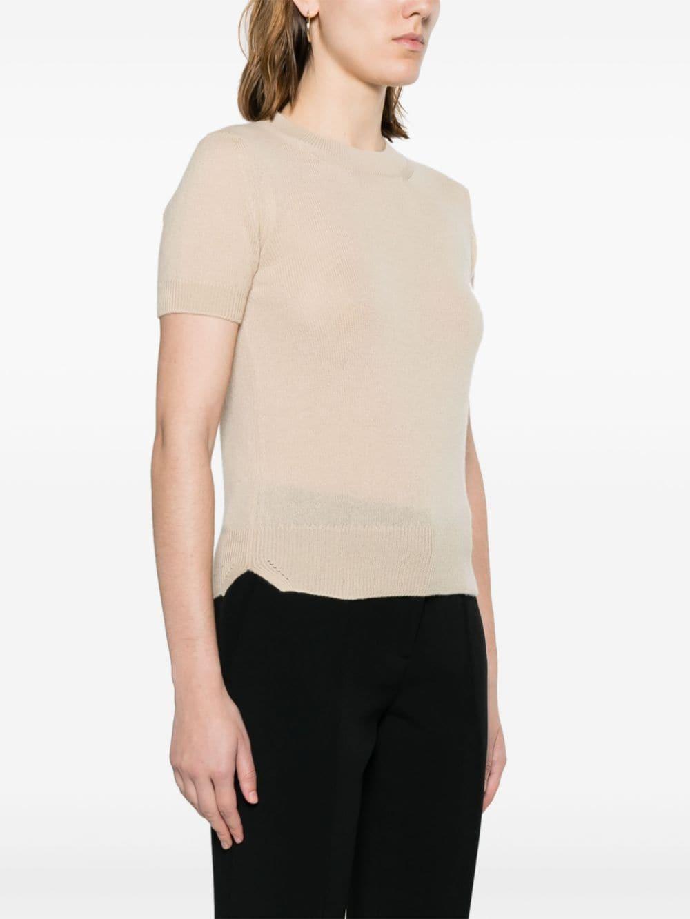 crew-neck cashmere top