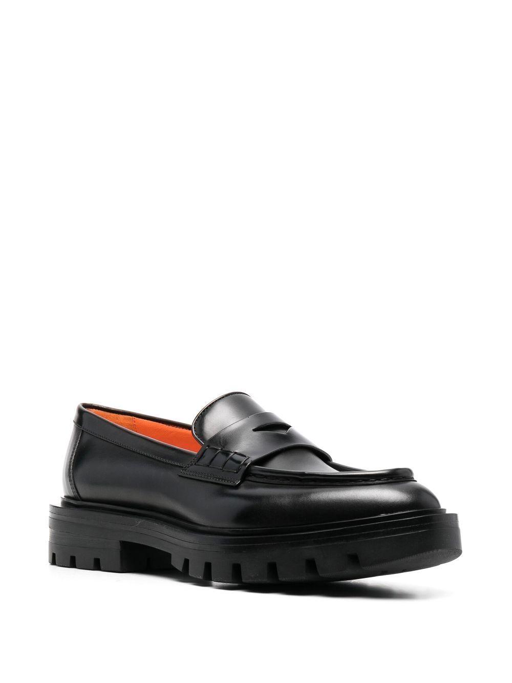 ridged-rubber sole loafers