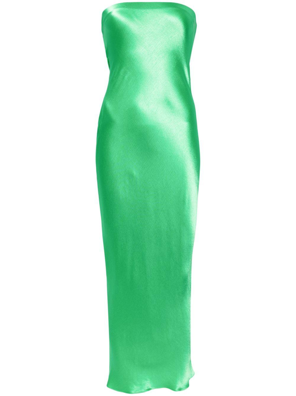 Moon Dance satin strapless dress