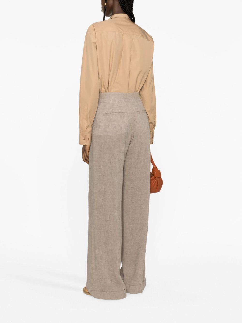 wide-leg tailored trousers