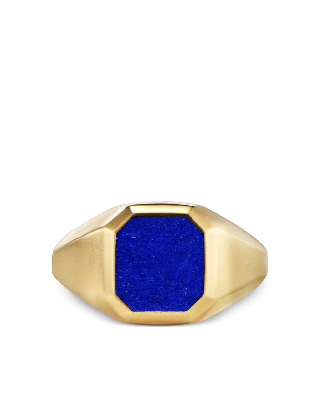 18kt yellow gold lapis lazuli signet ring