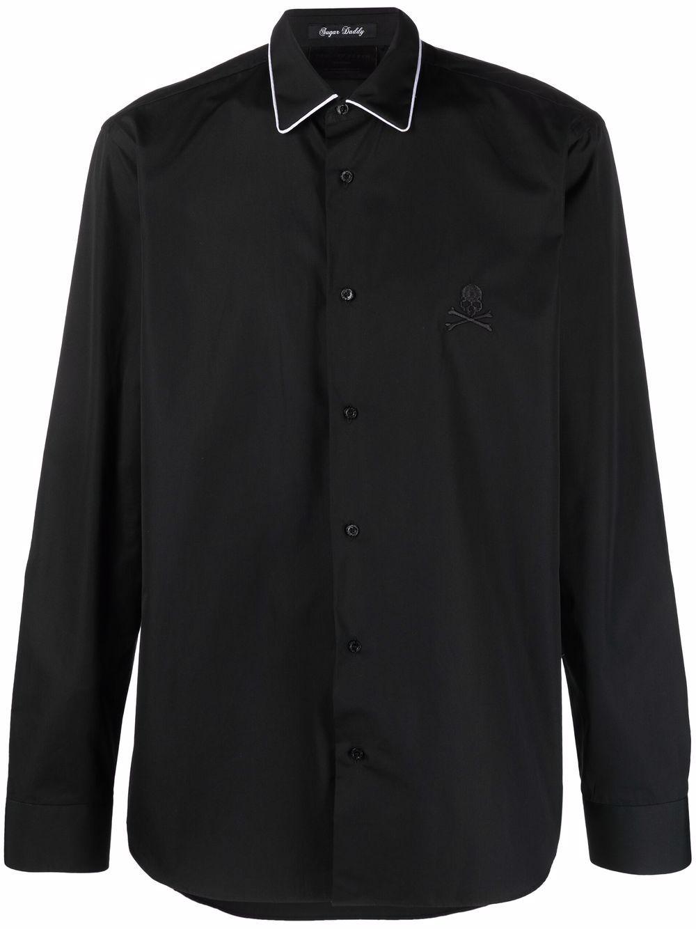 logo button-down shirt