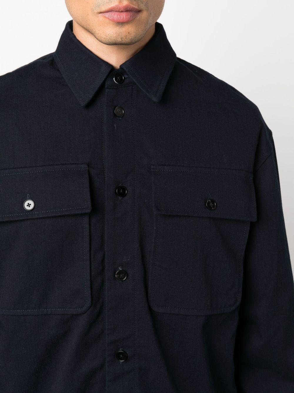 classic-collar cotton shirt 