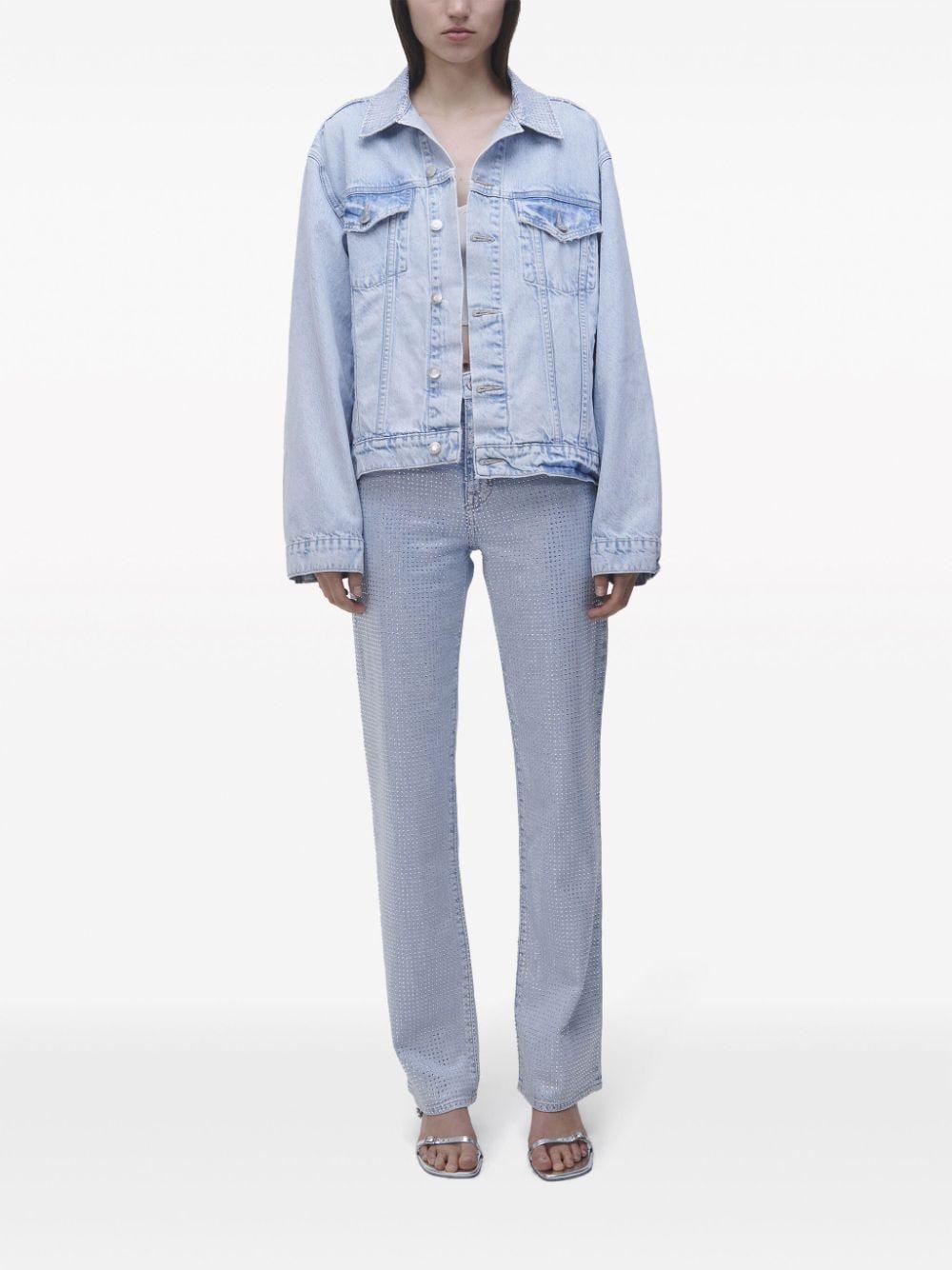 Lambert crystal-embellished denim jacket 