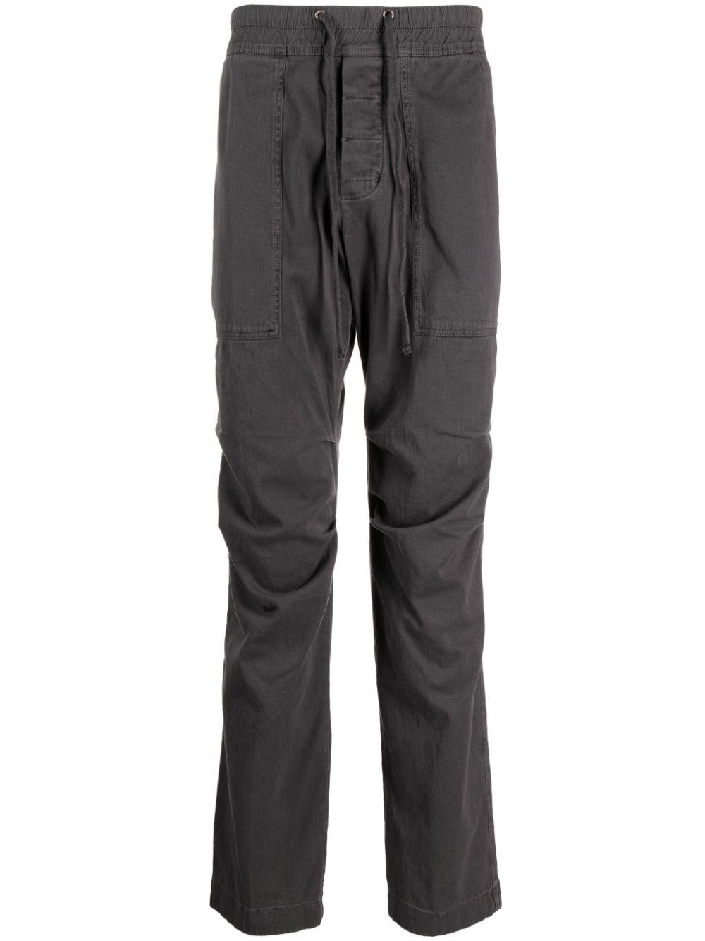 drawstring straight-leg trousers