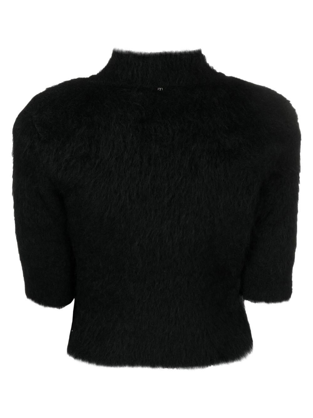 mohair high-neck top