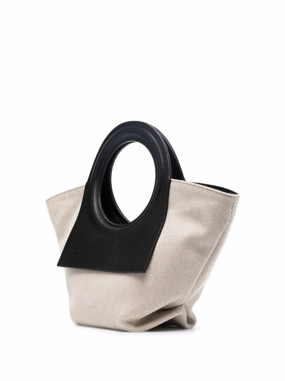 contrast-trimmed tote bag