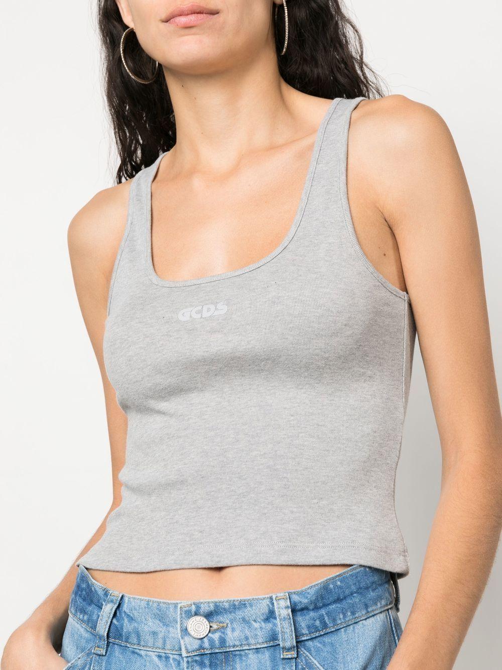 logo-print tank top