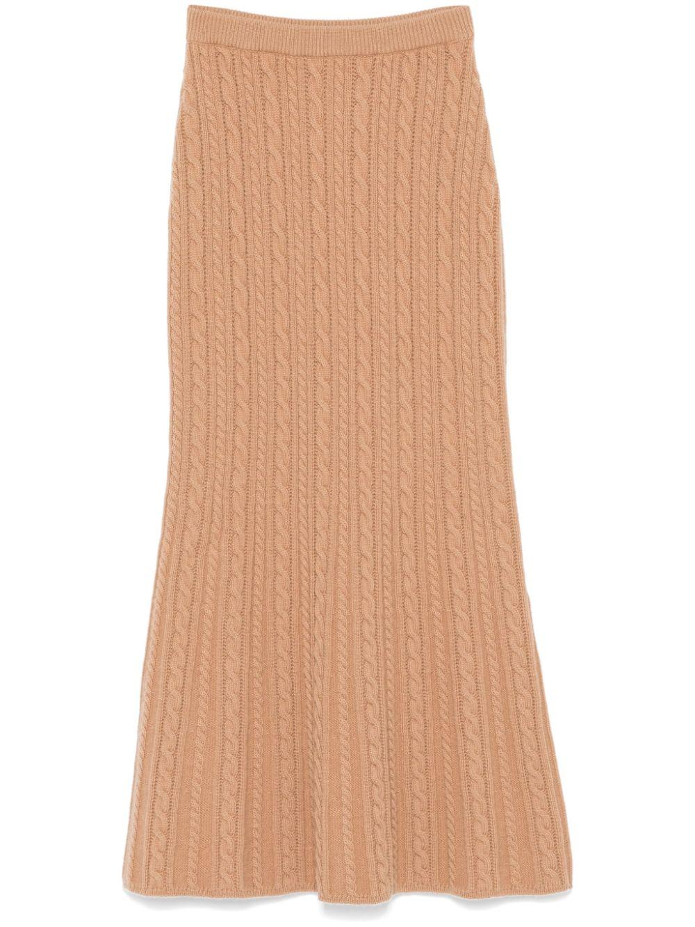 cable-knit maxi skirt