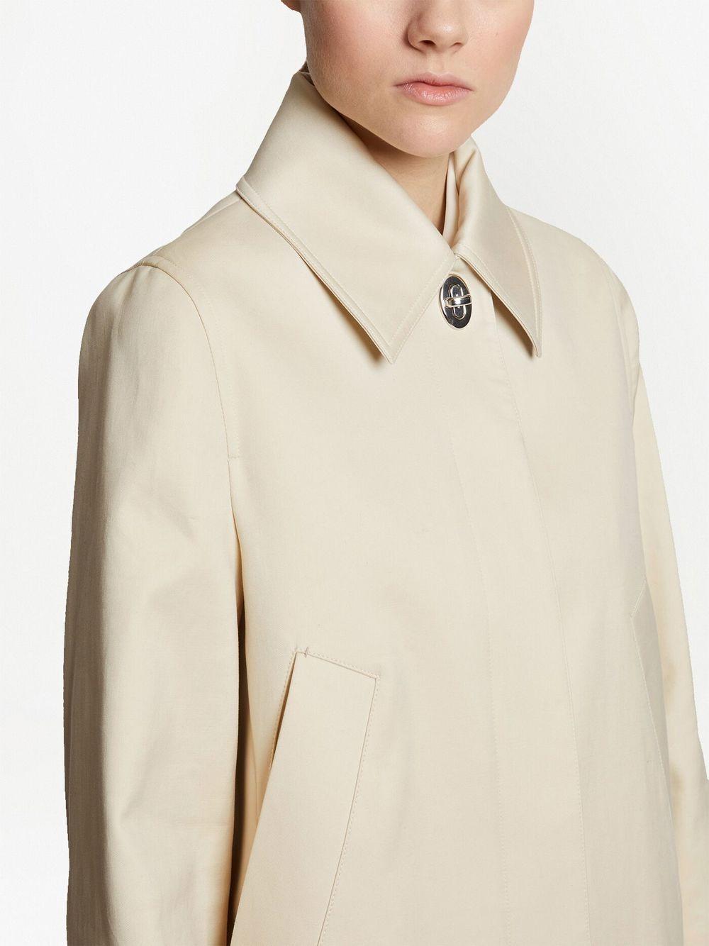 single-breasted cotton coat