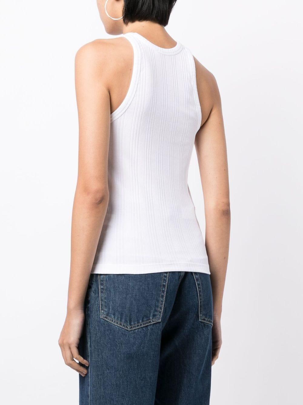 scoop-neck sleeveless top