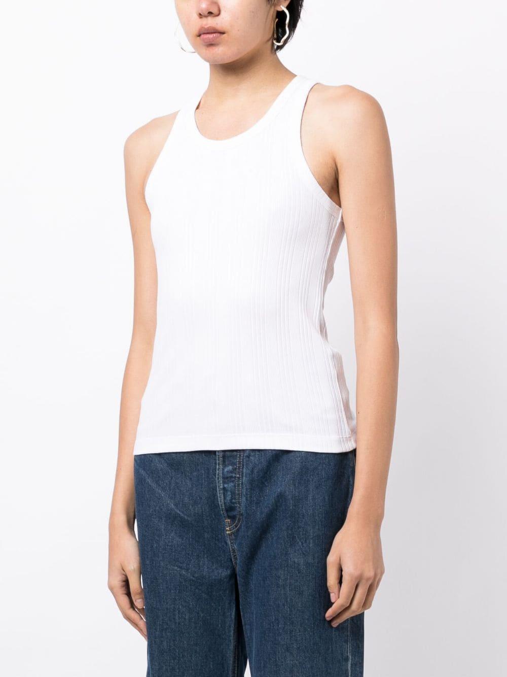 scoop-neck sleeveless top