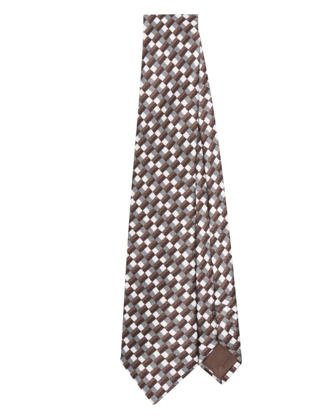 pattern-jacquard tie