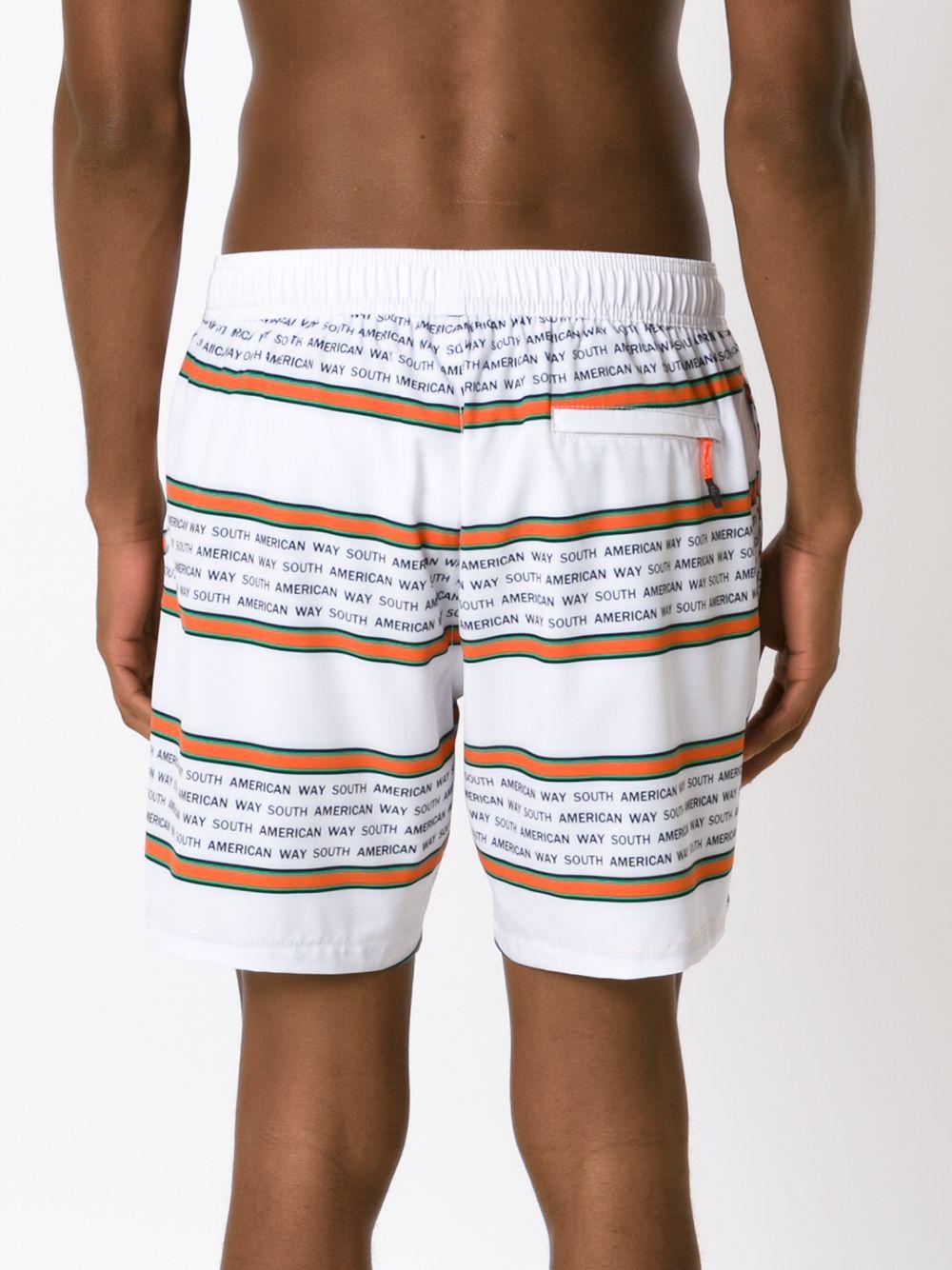 striped drawstring swim shorts