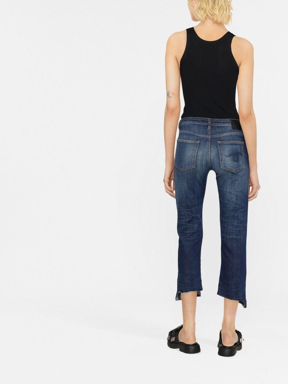 high-rise cropped jeans