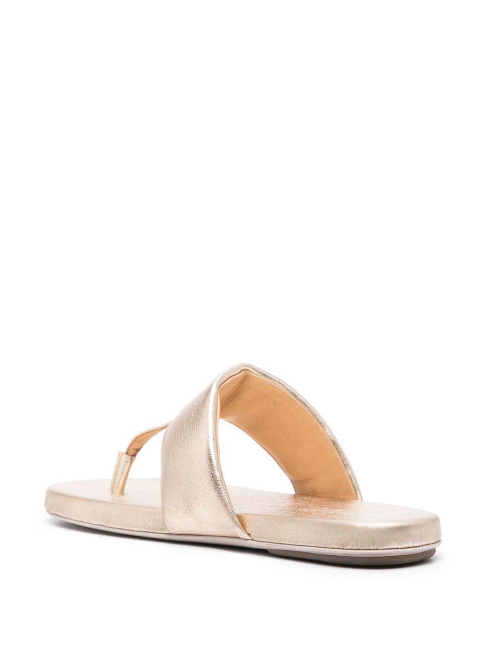 Spanciata leather flip-flops