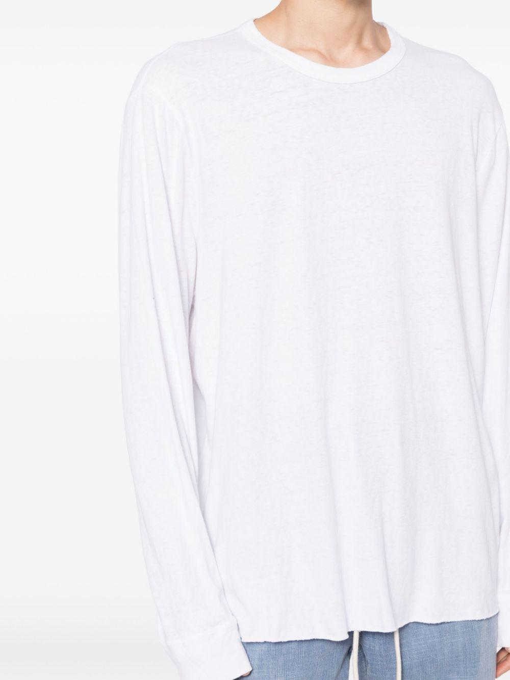 long-sleeve cotton T-shirt