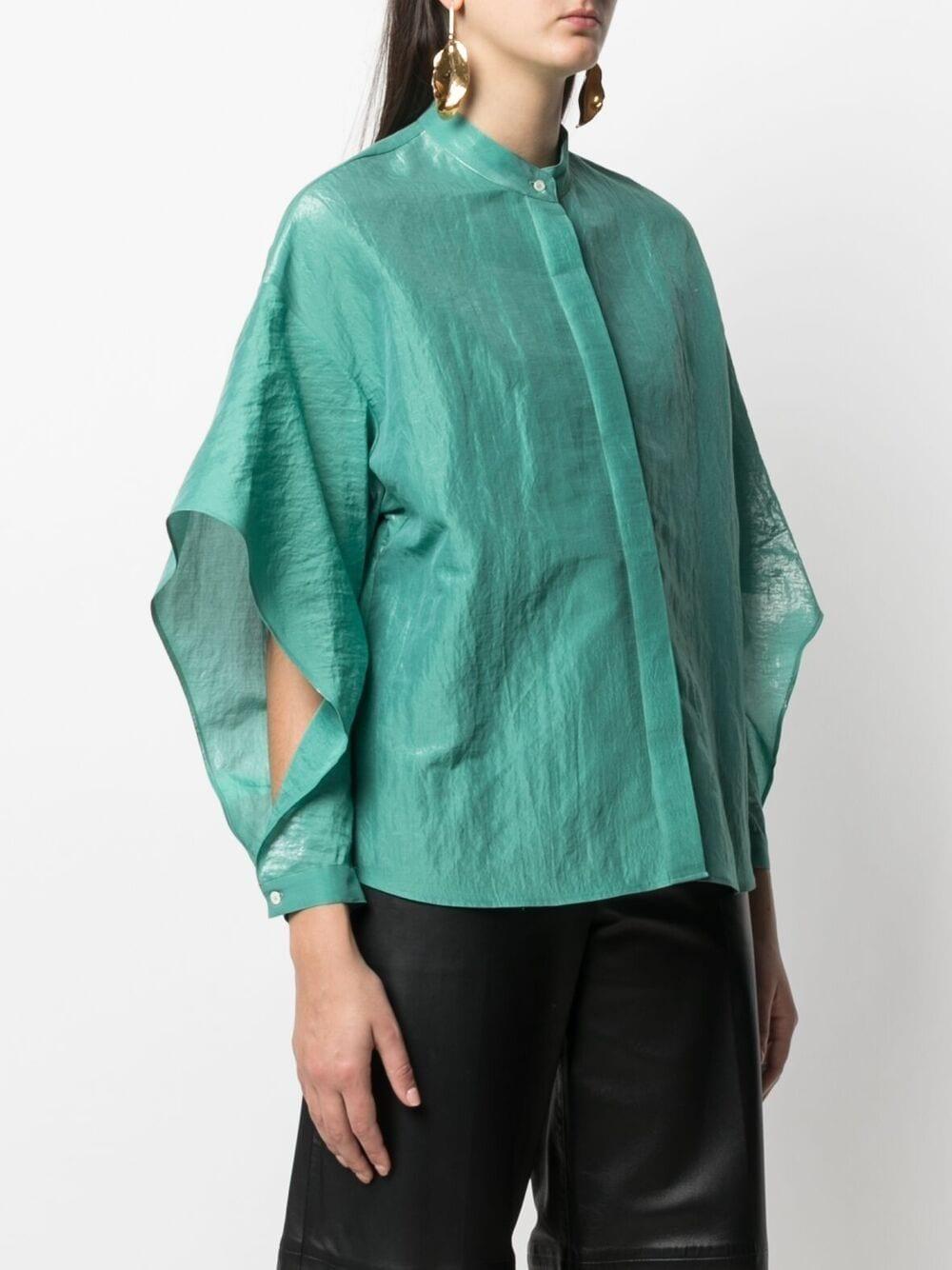 silk-blend camisa