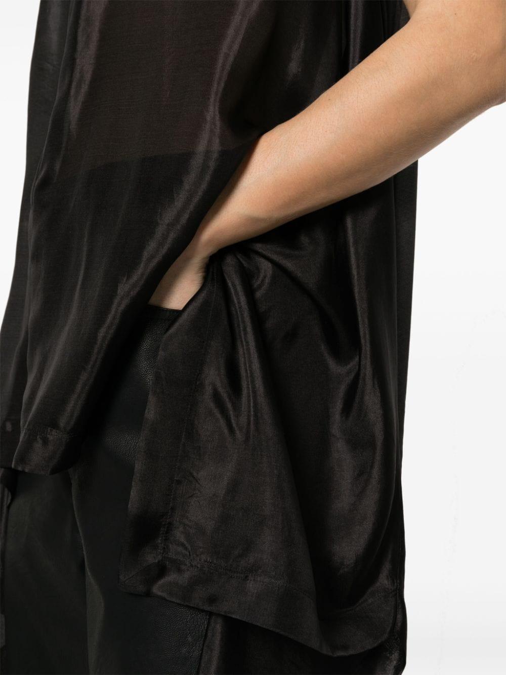 Rick Owens Faun V-Neck Silk Blouse