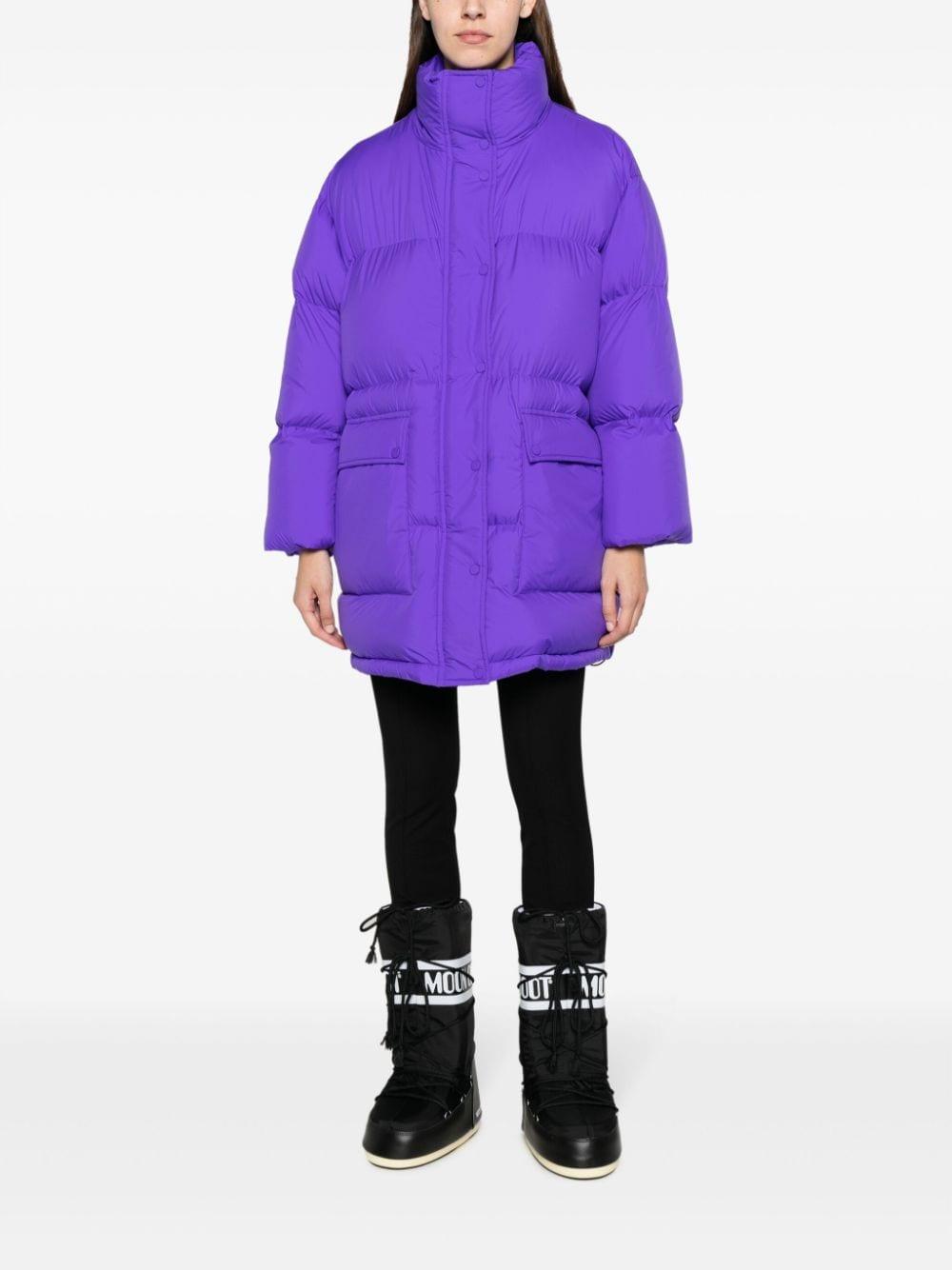 funnel-neck oversized padded coat 