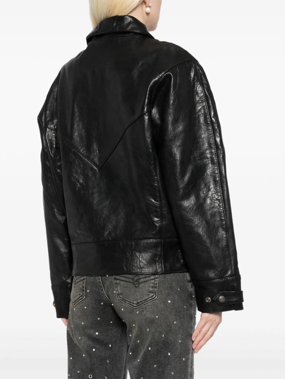 asymmerical stud jacket