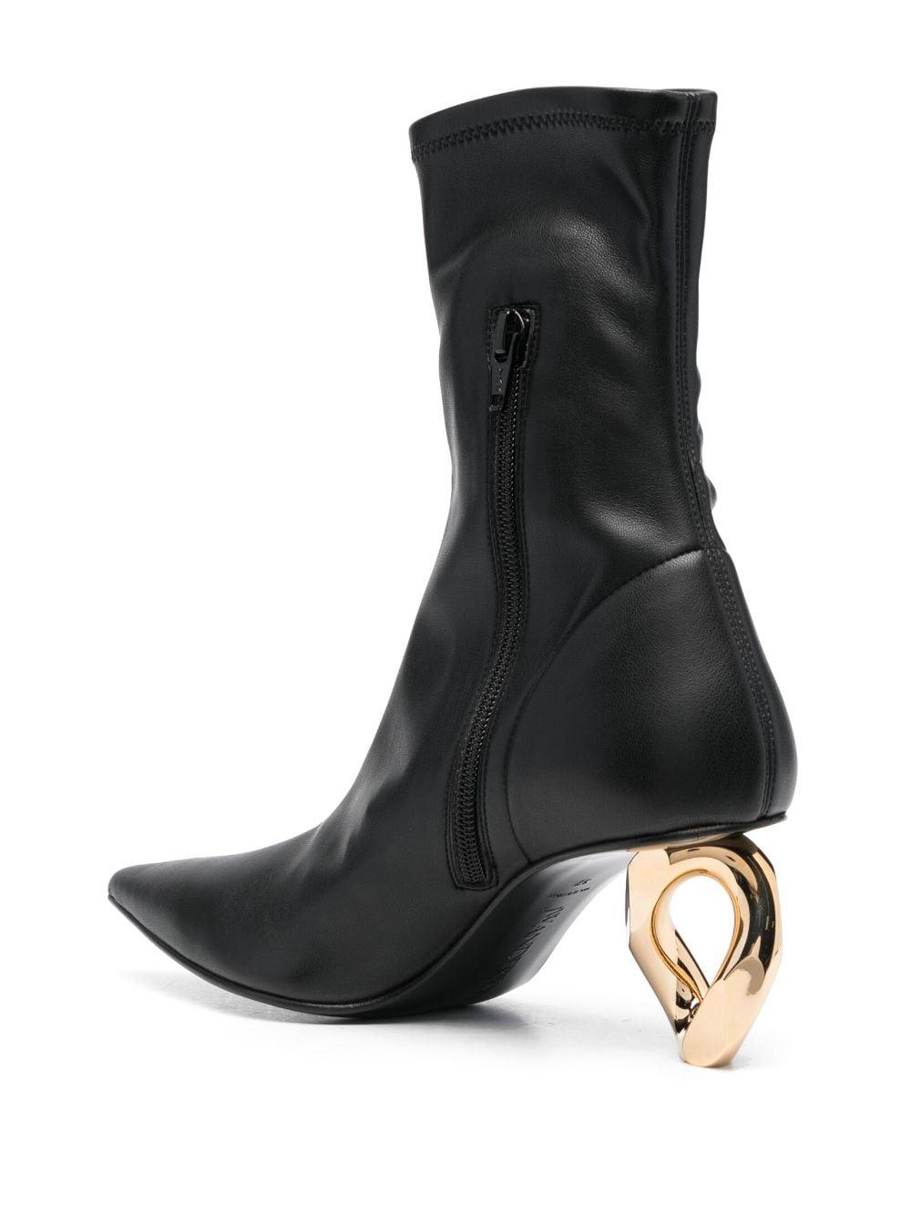 JW Anderson Chain Heel Stretch Ankle Boot Shoes