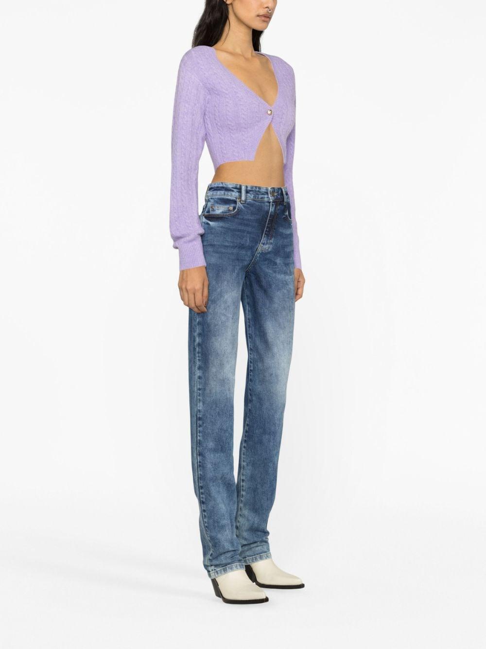 logo-embroidered straight-leg jeans