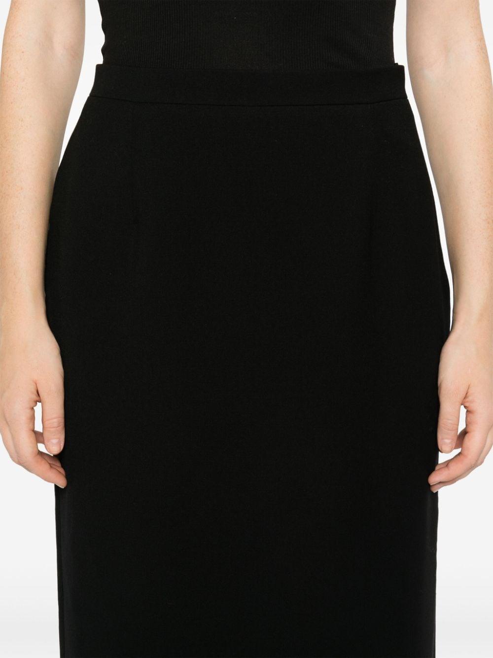 virgin wool midi skirt