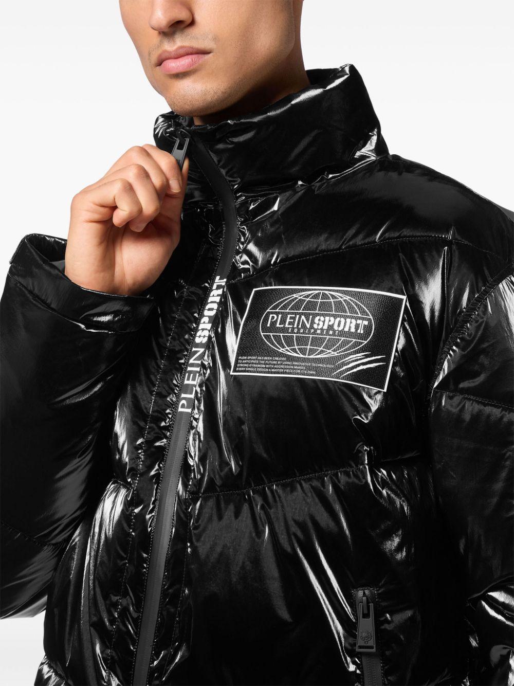 crease-effect puffer jacket