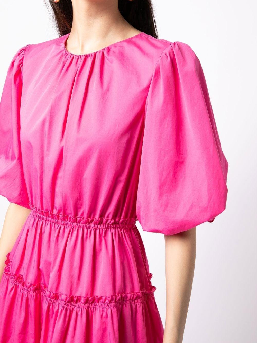 balloon-sleeved poplin dress 