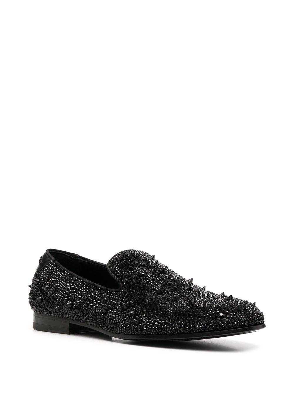 crystal-accented moccasins