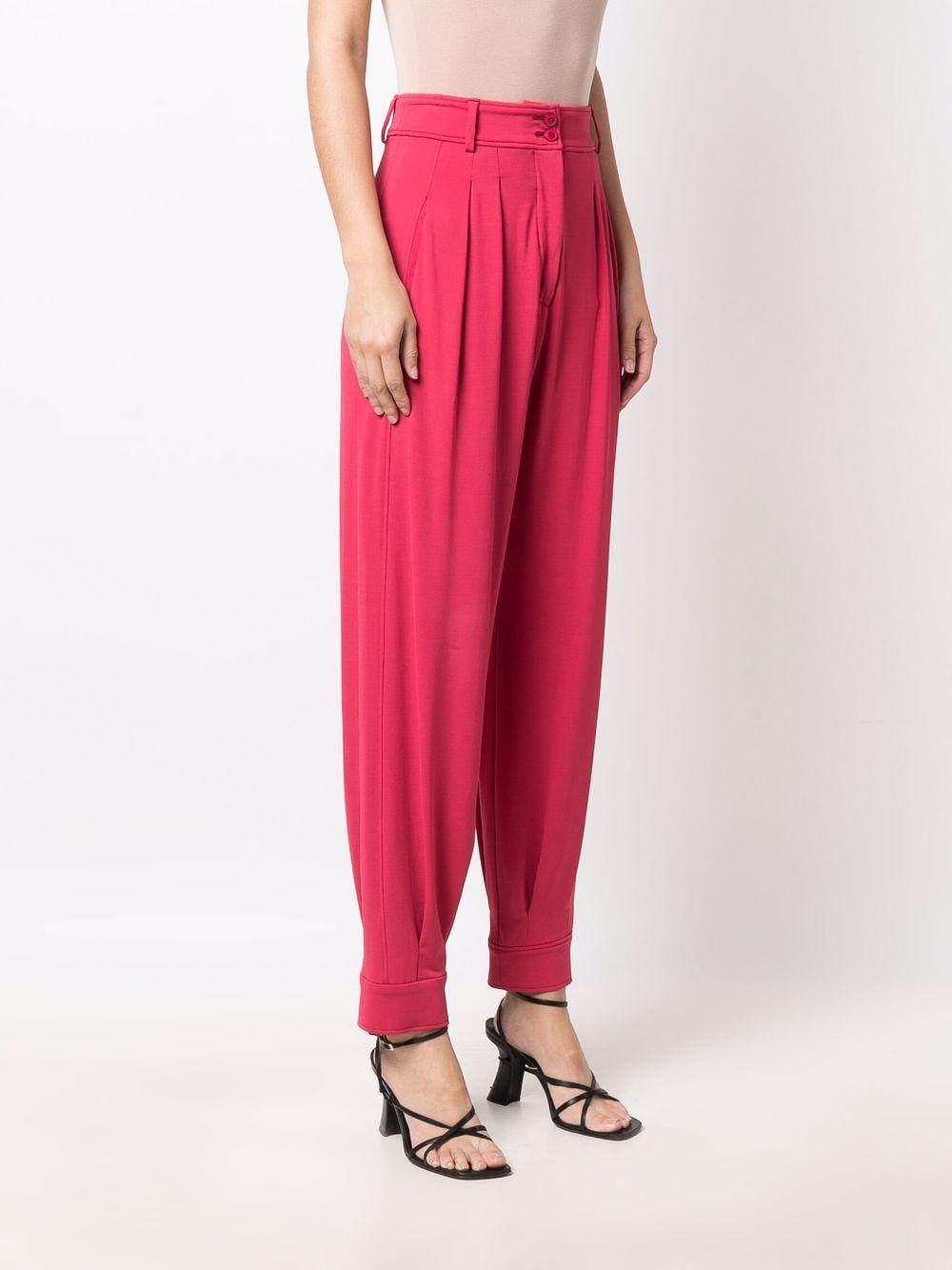 high-waisted trousers