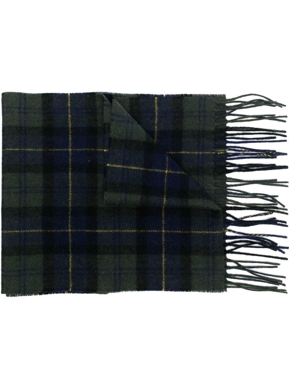 tartan check pattern scarf