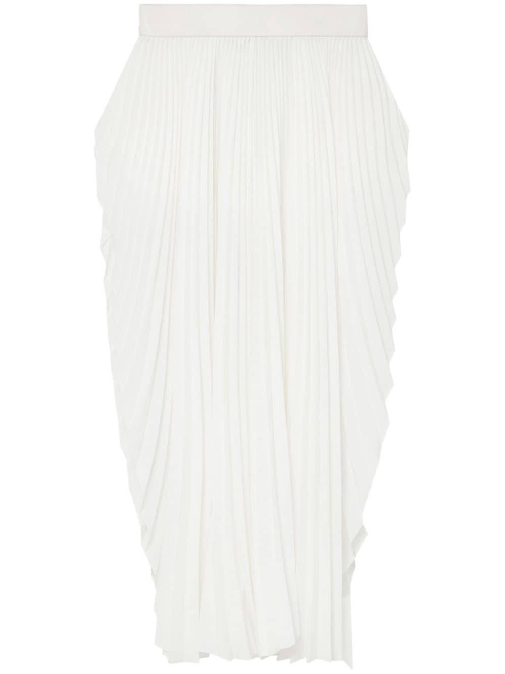 pleated mid-rise maxi skirt