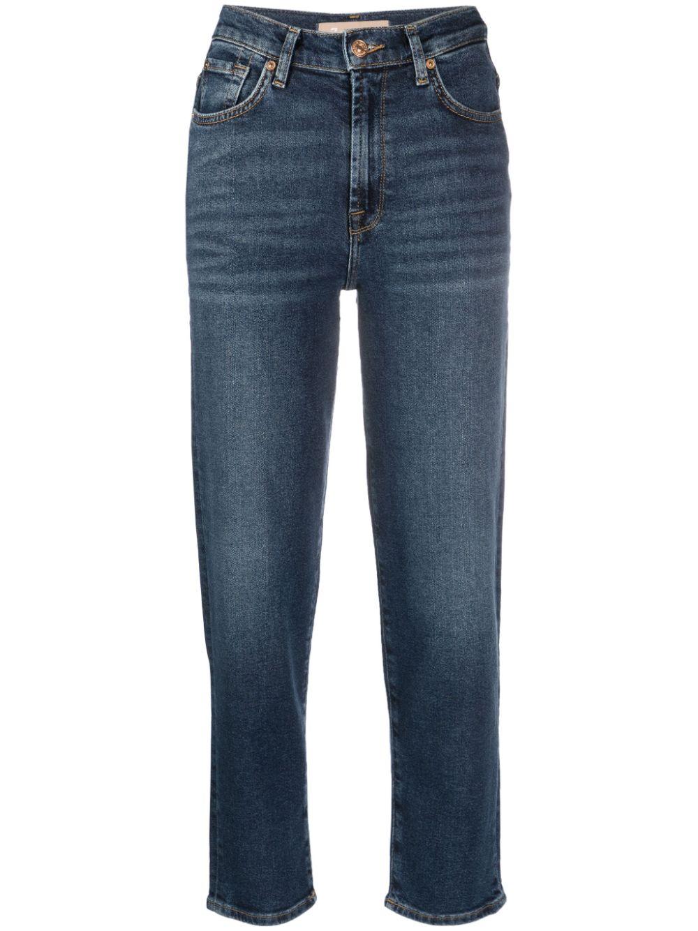 Malia high-rise cropped jeans