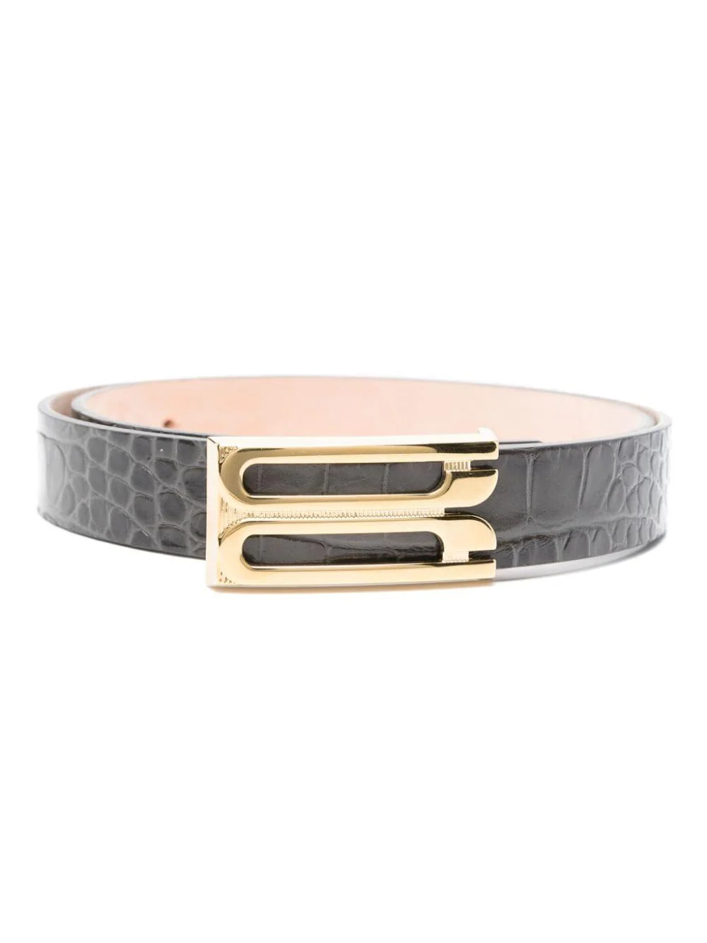 embossed-leather belt 