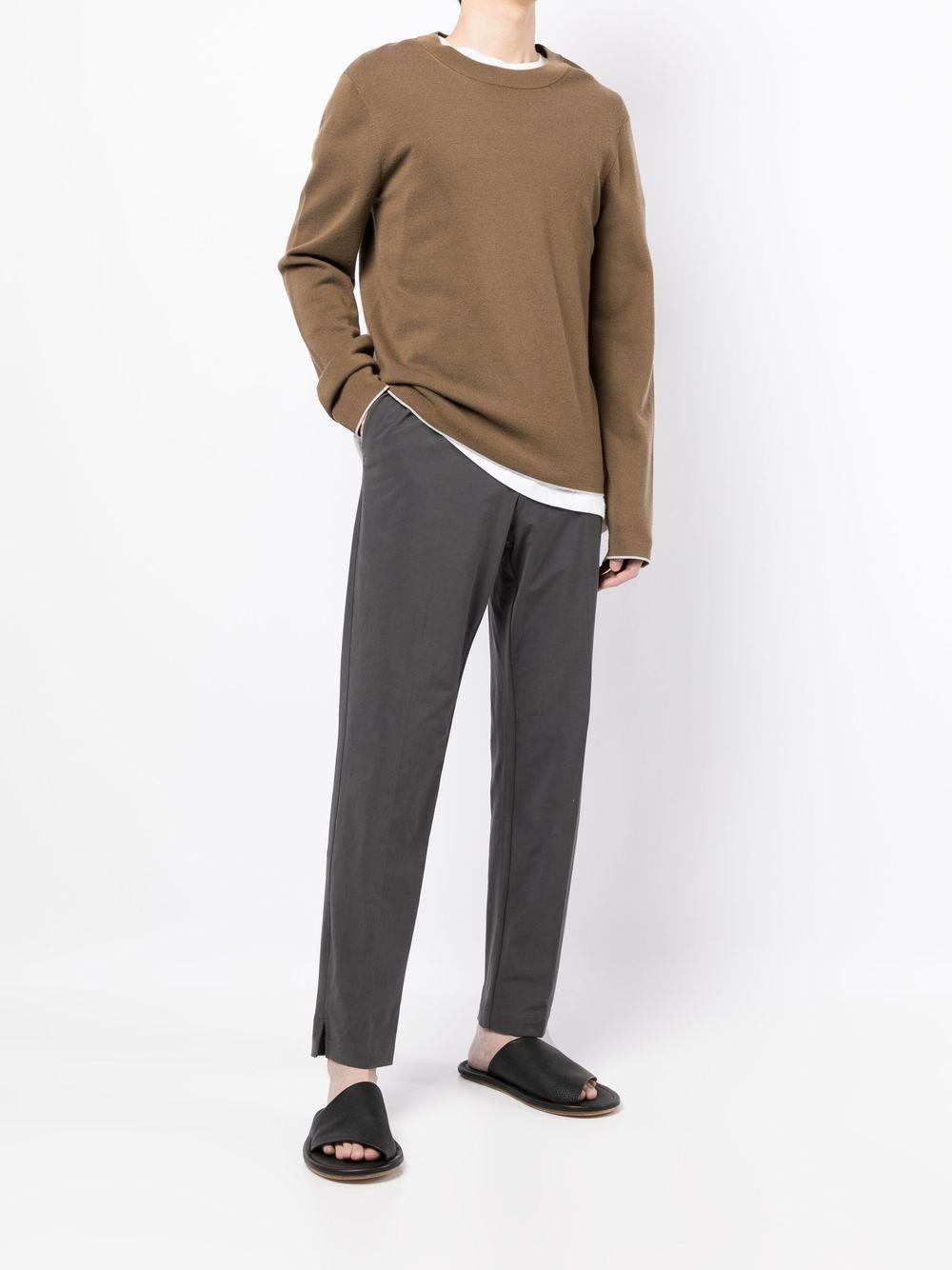 straight-leg tailored trousers