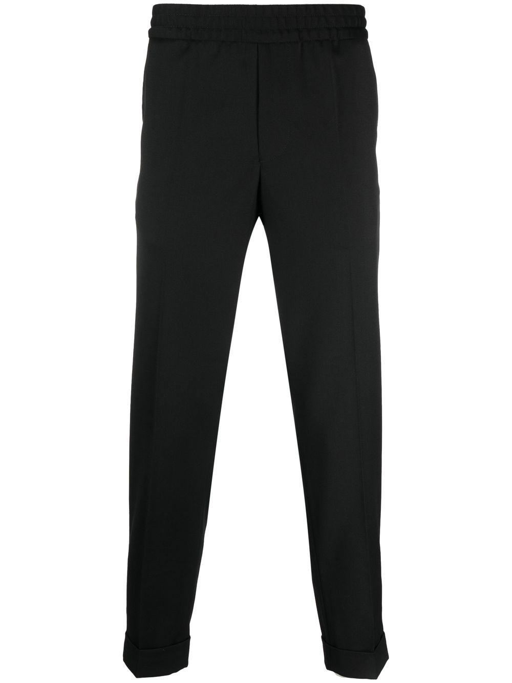 Terry cropped tapered trousers