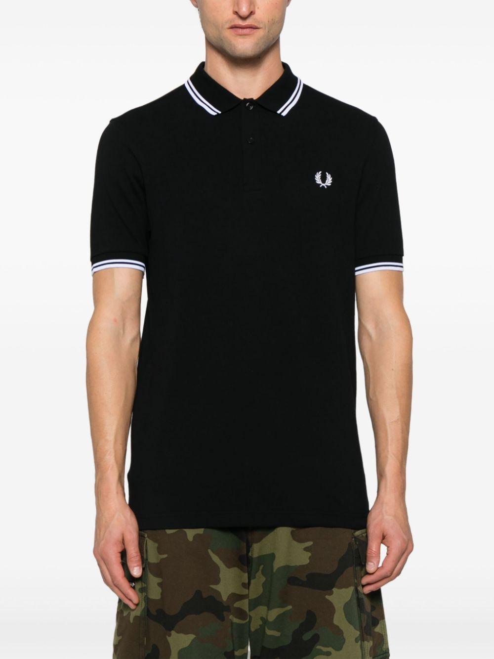 X Fred Perry slogan-print polo shirt