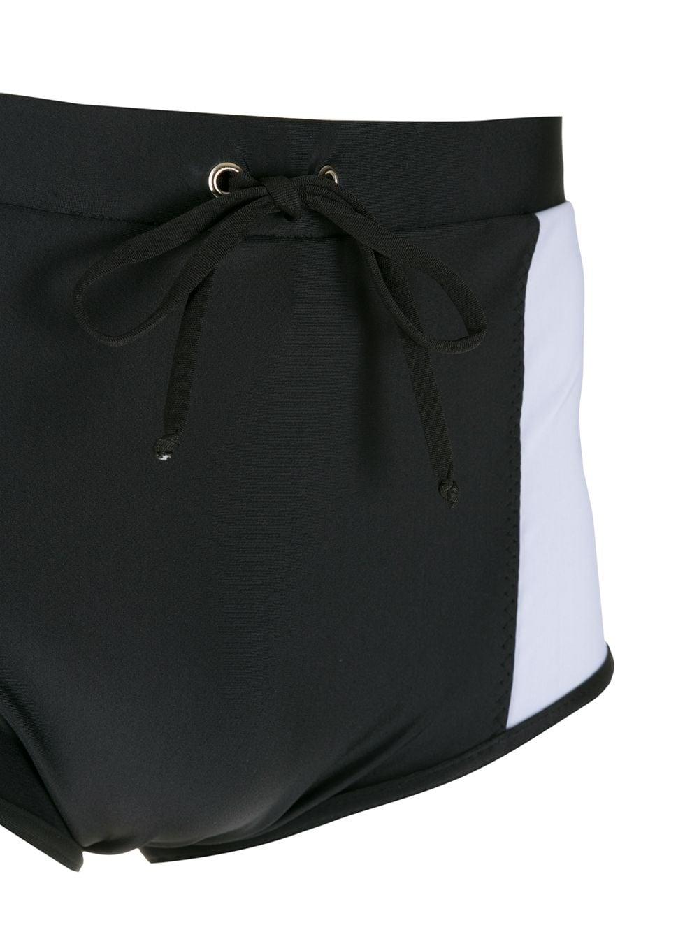 contrasting-panel swim shorts