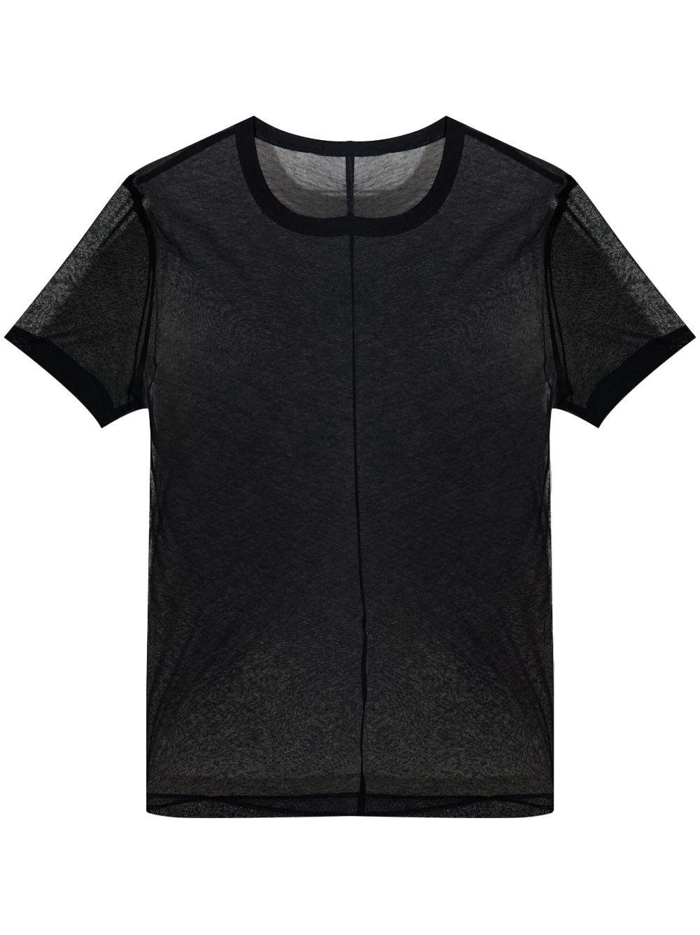 crew-neck sheer T-shirt