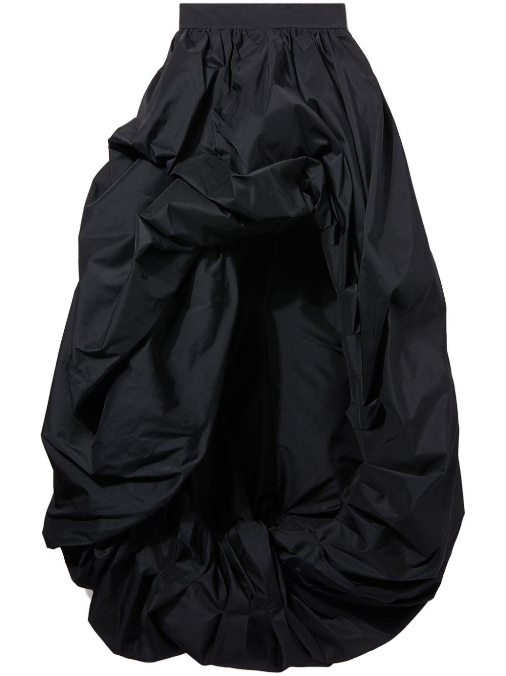 asymmetric taffeta full skirt