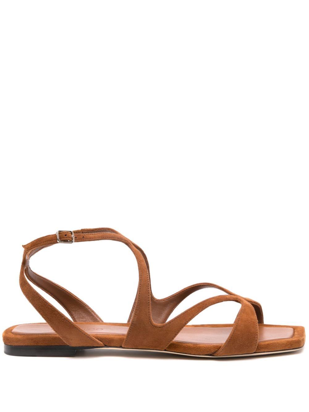 Brown Ayla Suede Sandals