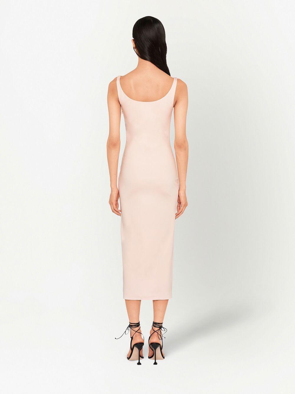 stretch-jersey keyhole-neck dress