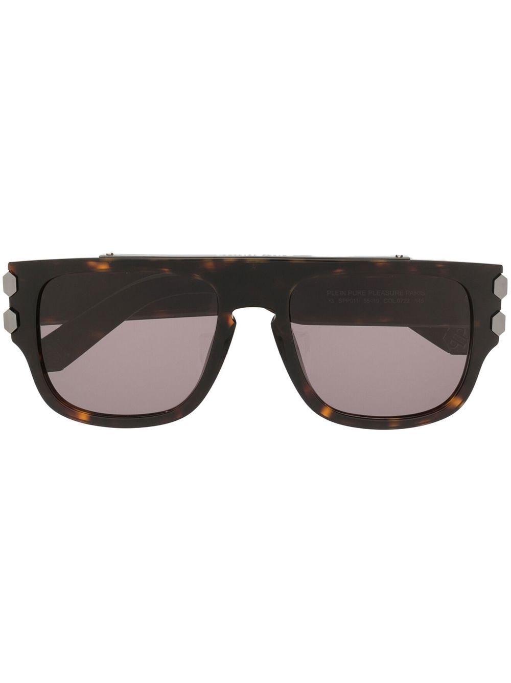 tortoiseshell-effect tinted sunglasses 