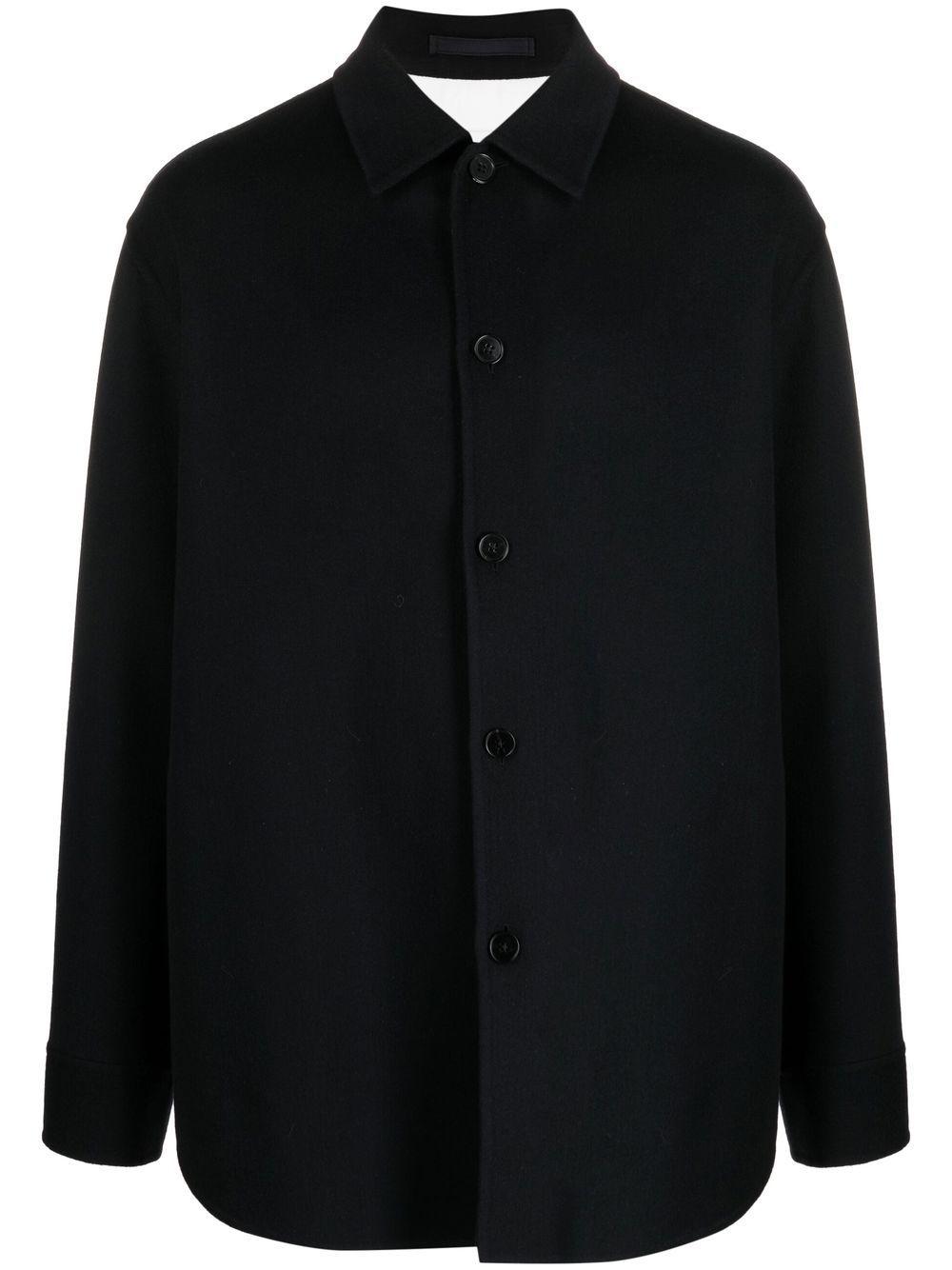 long-sleeve cashmere shirt jacket