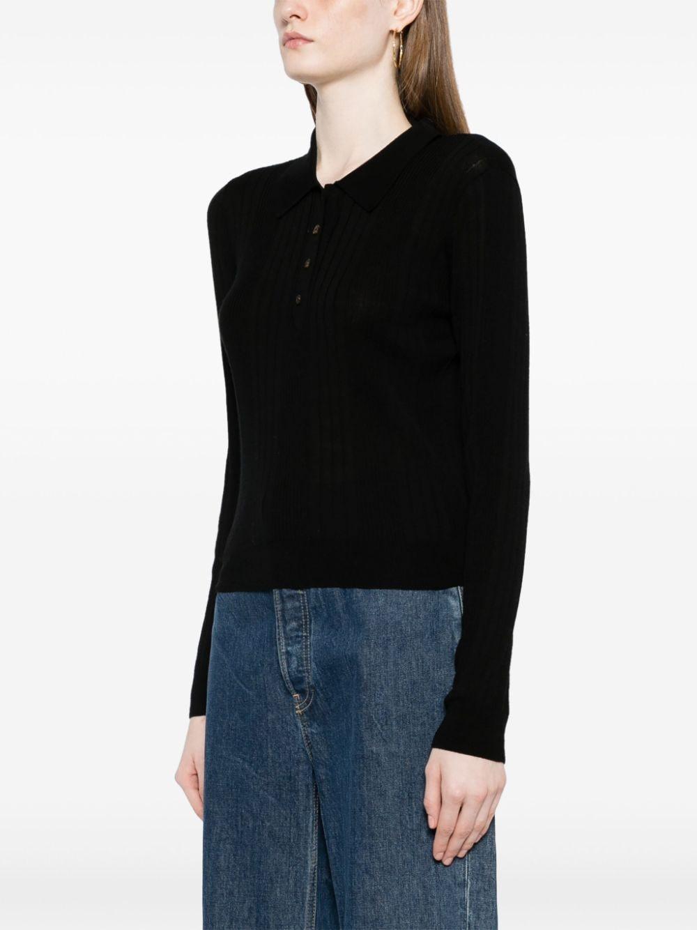 Hermia merino-wool polo jumper