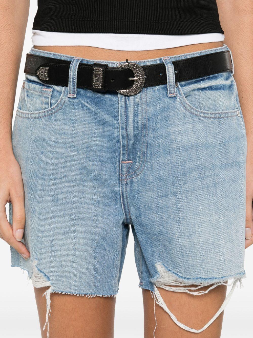 distressed denim shorts